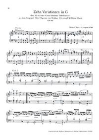 10 variations sur Unser dummer Pöbel meint - W.A. Mozart